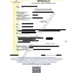 Apostille - Colombia