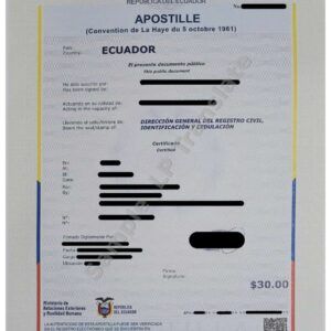 Apostille - Ecuador