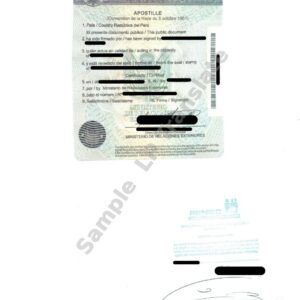 Apostille - Peru