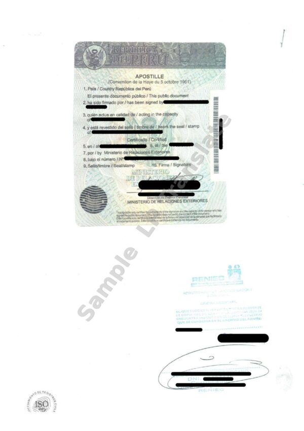 Apostille - Peru