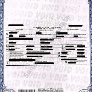 Birth Certificate -#6 (California)