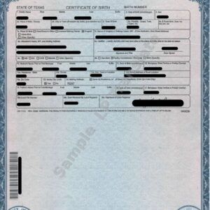 Birth Certificate - #5 (Dallas)