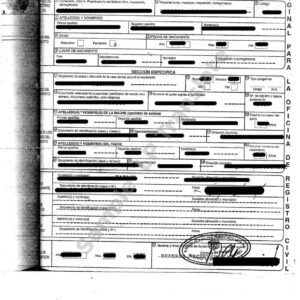 Birth Certificate - Colombia (1-31)