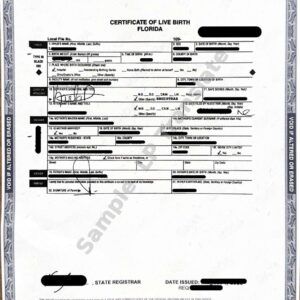 Birth Certificate - Florida #1