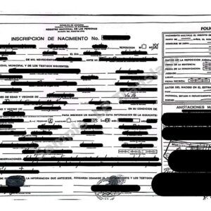 Birth Certificate - Honduras #3
