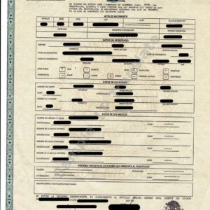 Birth Certificate - Mexico #5