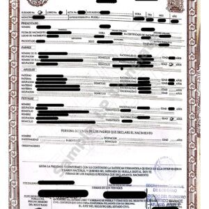 Birth Certificate - Mexico #7