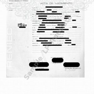 Birth Certificate - Peru #1