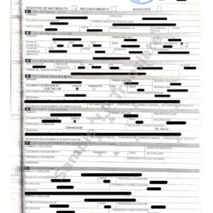 Birth Certificate - Venezuela #2