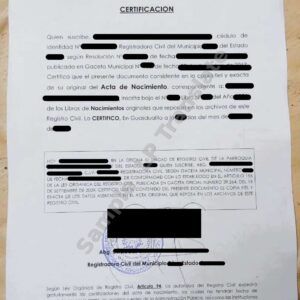 Birth Certificate - Venezuela #4