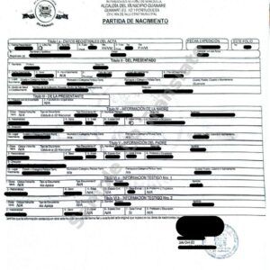 Birth Certificate - Venezuela #5