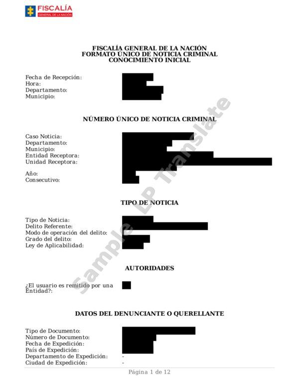 Complaint - Colombia (Version 03)