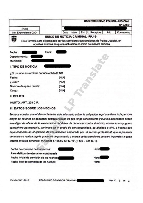 Complaint - Colombia (Version 06)