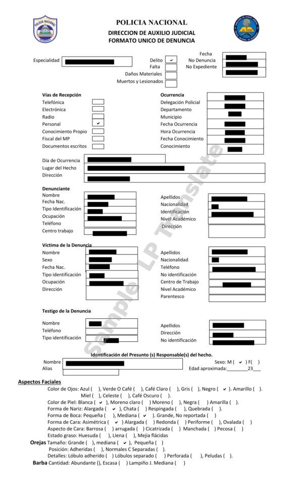 Complaint - Nicaragua