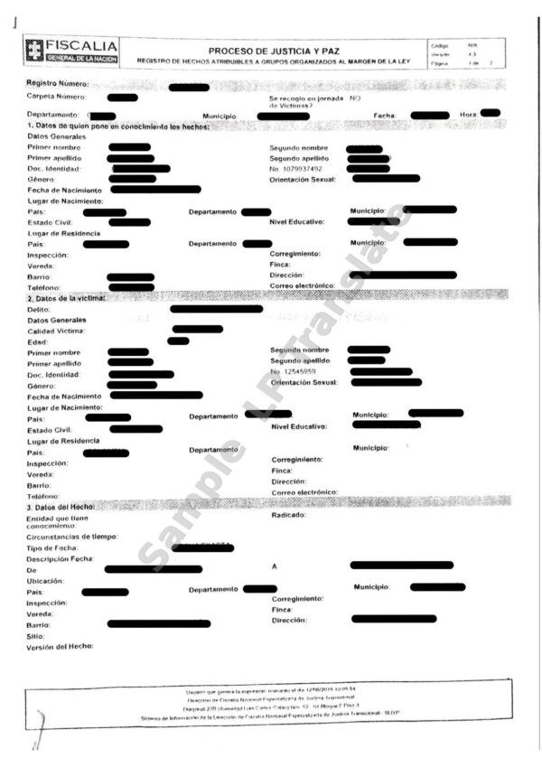 Complaint Colombia (Version 04)