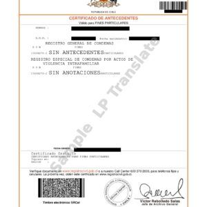 Criminal Record - Chile