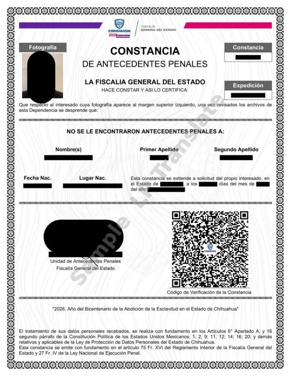 Criminal Record - Mexico