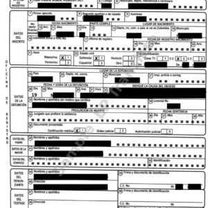 Death Certificate - Colombia #4