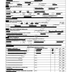 Death Certificate - Venezuela #1