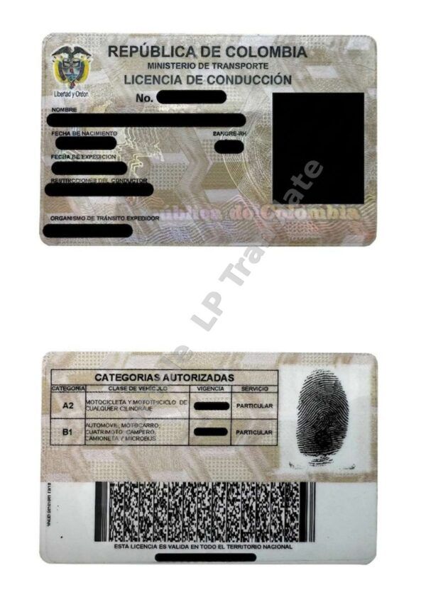 Driver#U00b4s License - Colombia
