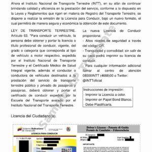 Driver#U00b4s License - Venezuela