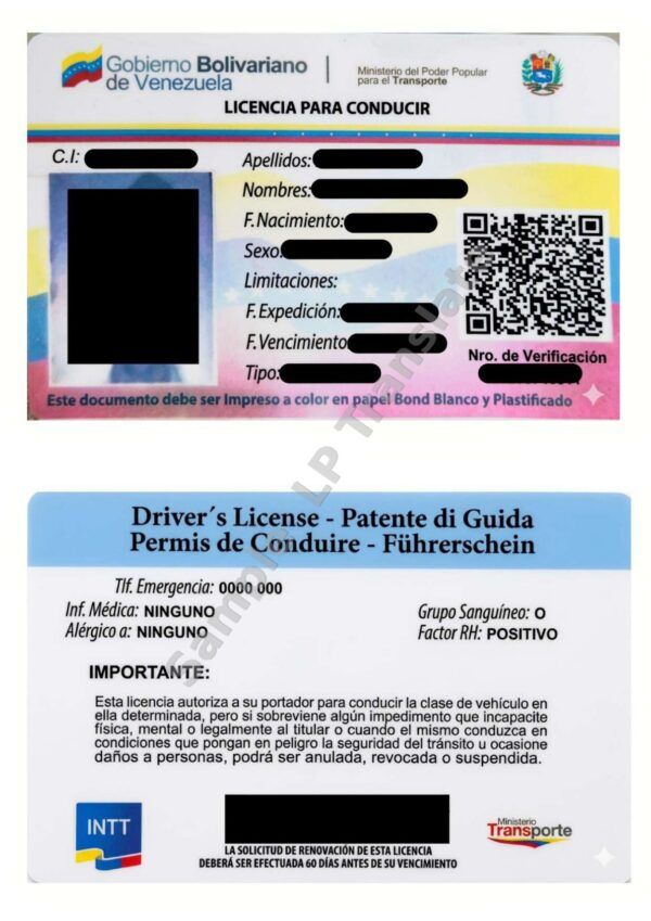 Driver#U00b4s License - Venezuela #2