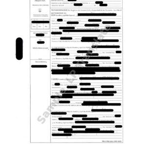 Marriage Certificate - Argentina