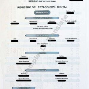Marriage Certificate - Colombia #4