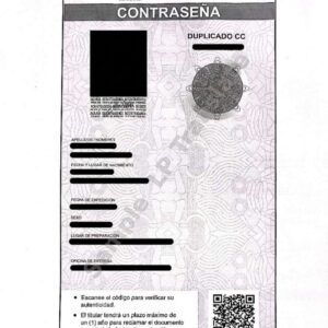 Temporary ID - Colombia