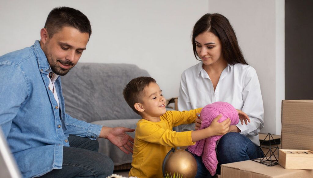 Familia adoptiva en proceso de adopción internacional con documentos y traducciones certificadas para inmigración en Estados Unidos